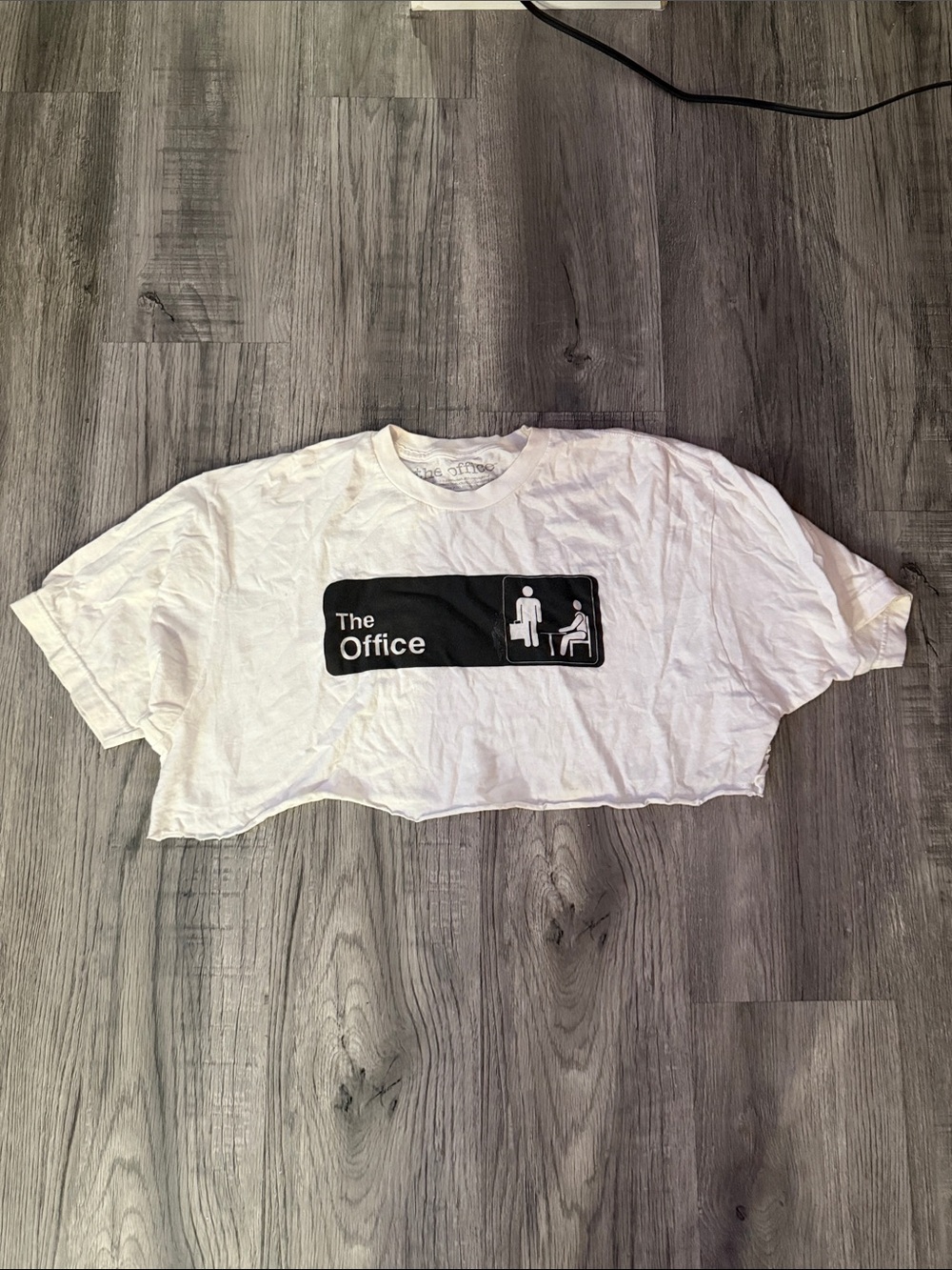 White The Office Graphic Crop Tee